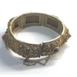 Vintage silver filigree and stone set bracelet please see images for details