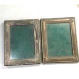 2 Vintage silver picture frames please see images for details they measure approx. 22cm by 17.5cm