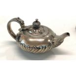 Georgian 111 1781 silver tea pot London silver hallmarks weight 310g with original bill of