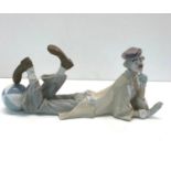 Large laying Lladro clown in good condition please see images for details