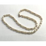 9ct ct gold clasp gold and pearl necklace length approx 43cm
