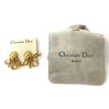 Pair of Christian Dior designer clip on earrings