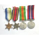 Selection of WW2 medals includes Atlantic star etc