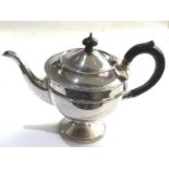 Silver tea pot Birmingham silver hallmarks weight 320g