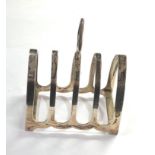 Large Silver toast rack Sheffield silver hallmarks makers EV