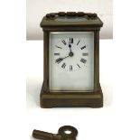 Vintage brass carriage clock working order but no warranty given