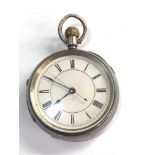 Antique silver centre second pocket watch by jno Ashworth & Co Manchester watch in working order but
