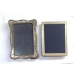 2 Vintage silver picture frames largest measures approx. 16cm by 12cm