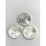 3 Silver proof coins please see images for details