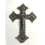 Large hallmarked silver crucifix measures approx. 21cm by 14.3cm weight 148g please see images for