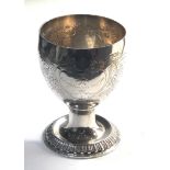 Antique military silver trophy / cup London silver hallmarks engraved Leicestershire military