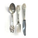 Austrian silver knife fork and spoon