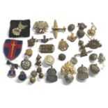 Selection of military badges patches etc