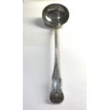 Large antique silver soup ladle, measures approx 35cm long sheffield silver hallmarks weight 237g