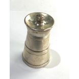 Silver pepper grinder marks and dents please see images for details worn used condition