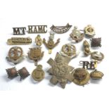 Selection of military cap badges