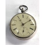 Antique Silver fusee pocket watch by Thomas Blundell Liverpool watch is in working order bu no
