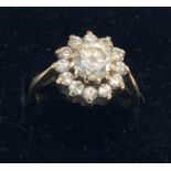 9ct gold stone set dress ring weight 3.5g