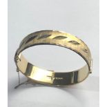 Vintage 22ct gold on silver bangle full london silver hallmarks in good condition please see