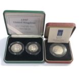 3 Silver proof coins boxed please see images for details