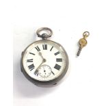 Large antique silver pocket watch good condition working order please see images for details