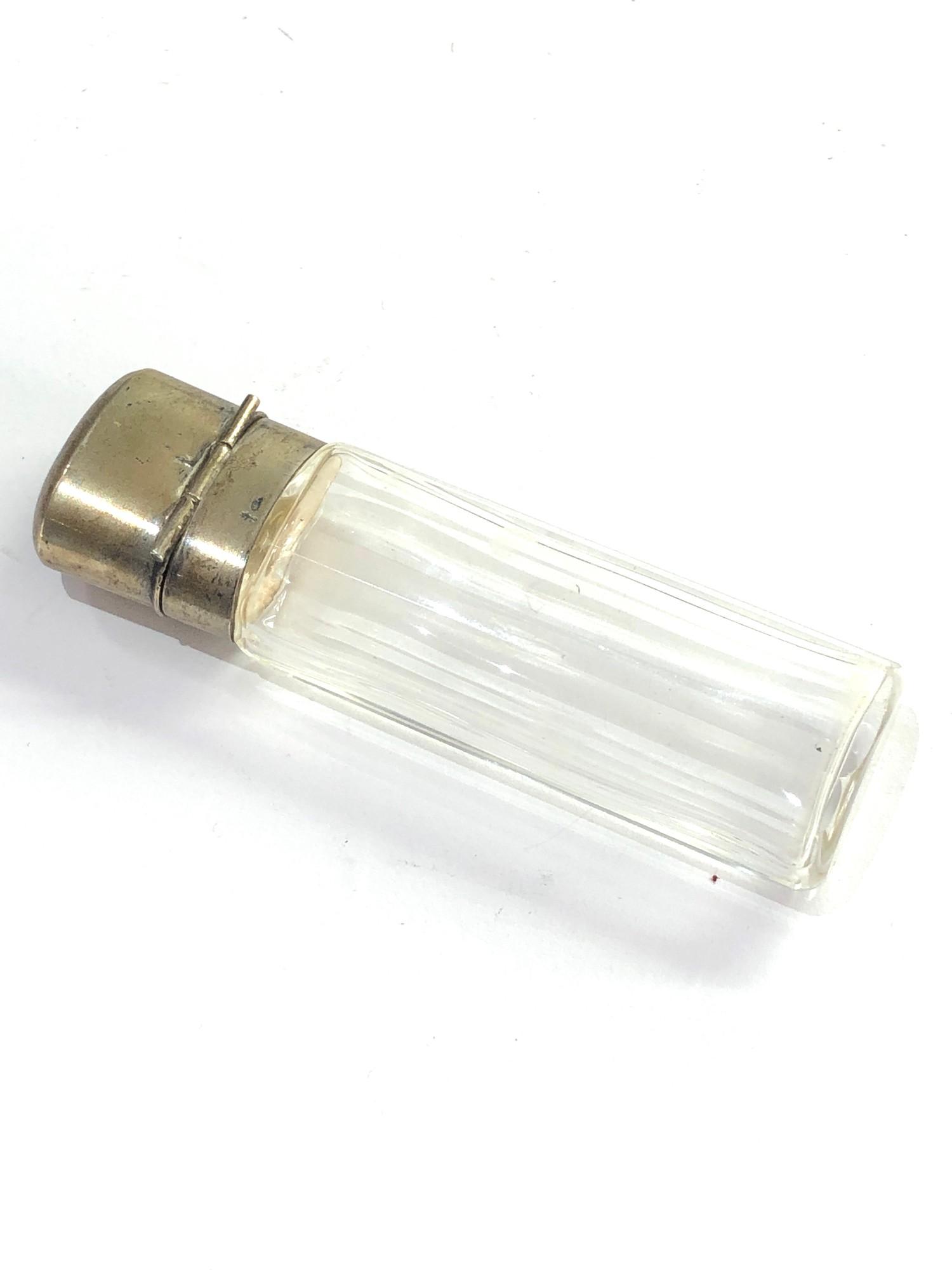 Antique silver top perfume bottle complete with stopper dutch silver sword hallmarks measures approx - Image 3 of 3