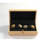 Boxed links of London silver egg design cufflinks please see images for details