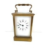 Large vintage brass carriage clock working order but no warranty given