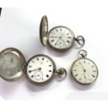 3 Antique silver pocket watches non working spares or repair please see images for details