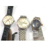 3 Vintage gents wristwatches all ticking but no warranty given please see images for details