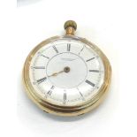 Heavy 18ct gold pocket watch George butcher Nottingham gold dust cover weight 137g no bow and not