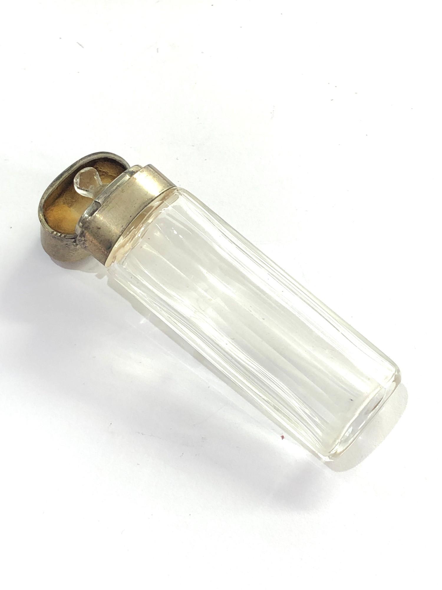 Antique silver top perfume bottle complete with stopper dutch silver sword hallmarks measures approx