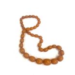 Amber type bead necklace