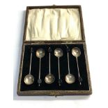 6 silver coffee bean spoons boxed