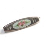 Charles Horner silver and enamel brooch measures approx 35mm by 10mm please see images for details