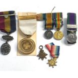 WW1 and WW2 medals ER11 including miniature WW1 trio full size red cross medal etc please see images