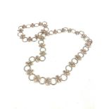 silver necklace and bracelet hallmarked 925