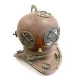 vintage fill size divers helmet, measures approx 16.5" tall