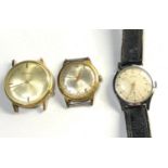 3 Vintage gents wristwatches all ticking but no warranty given please see images for details