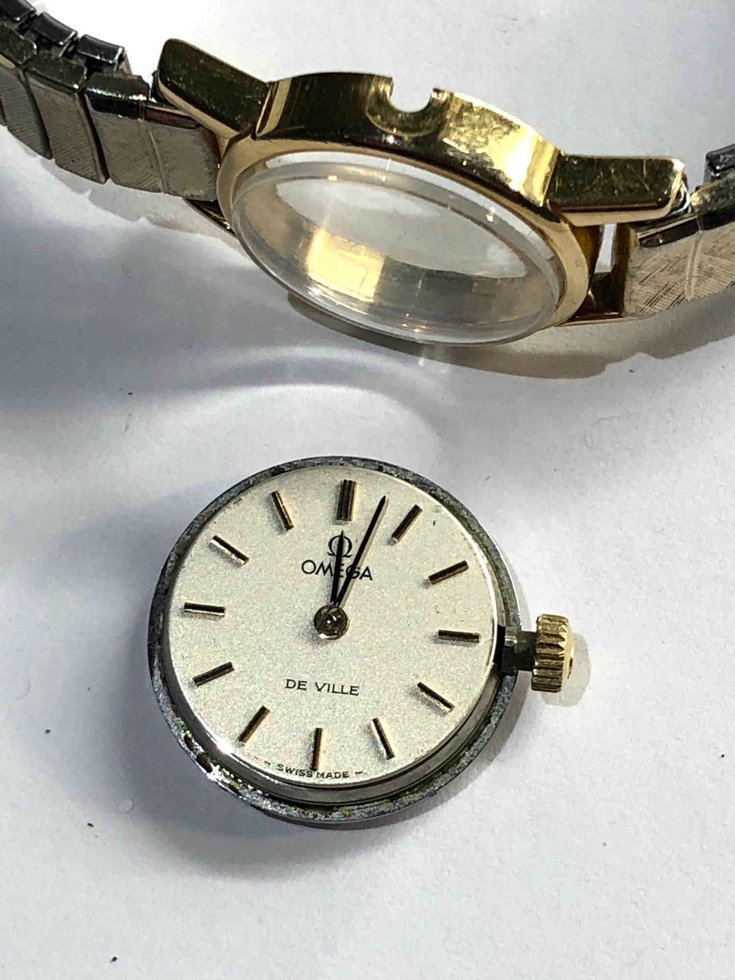 Ladies Omega deville wristwatch watch winds and ticks but no warranty given please see images for - Image 2 of 2