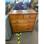 2 Over 3 Mahogany victorian chest of drawers