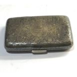 Silver cigarette case Birmingham silver hallmarks weight 46g