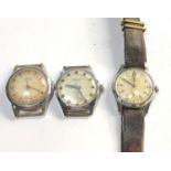 3 Vintage gents Citizen wristwatches all ticking but no warranty given please see images for details
