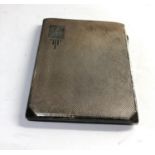 Antique silver engine turned cigarette case weight 120g