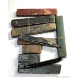 Collection of 6 vintage boxed cut throat razors please see images for details