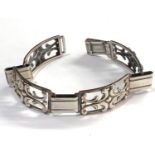 Scandinavian silver bracelet hallmarked H.J 830S measures approx 19cm lond 16mm wide please see