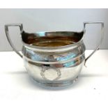 Large Antique silver sugar bowl Sheffield silver hallmarks