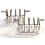 Pair of vintage silver toast racks by mappin and webb weight 96g