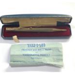 Boxed rolled gold yard o led pencil