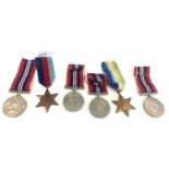6 WW2 medals including the Atlantic star